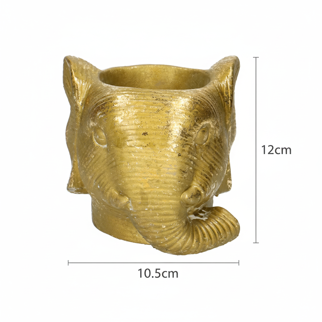 Pot Éléphant Doré D11/12 cm pour petites plantes vertes ou fleuries