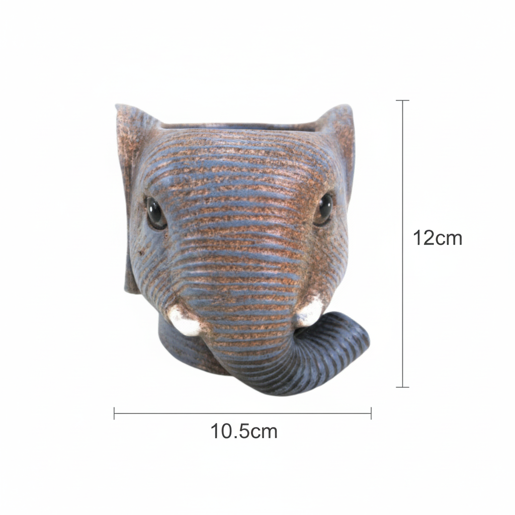 Pot Éléphant Gris D11/12 cm pour petites plantes vertes ou fleuries