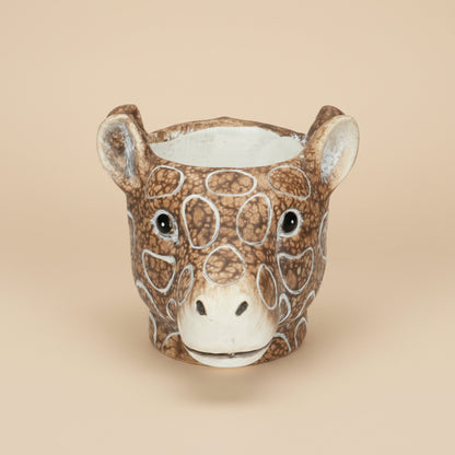 Pot Cache-pot Girafe brun D11/14 cm pour petites plantes d’intérieur