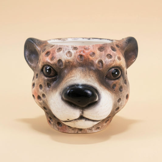 Pot Cache‑pot Léopard brun D12 cm pour petites plantes d’intérieur
