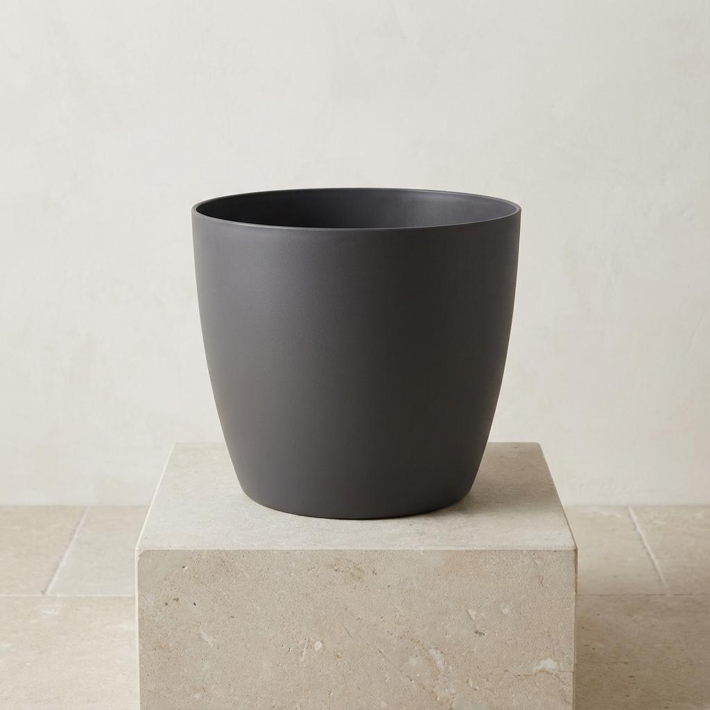 Pot ELHO Brussels rond anthracite D25 cm pour plantes d’intérieur