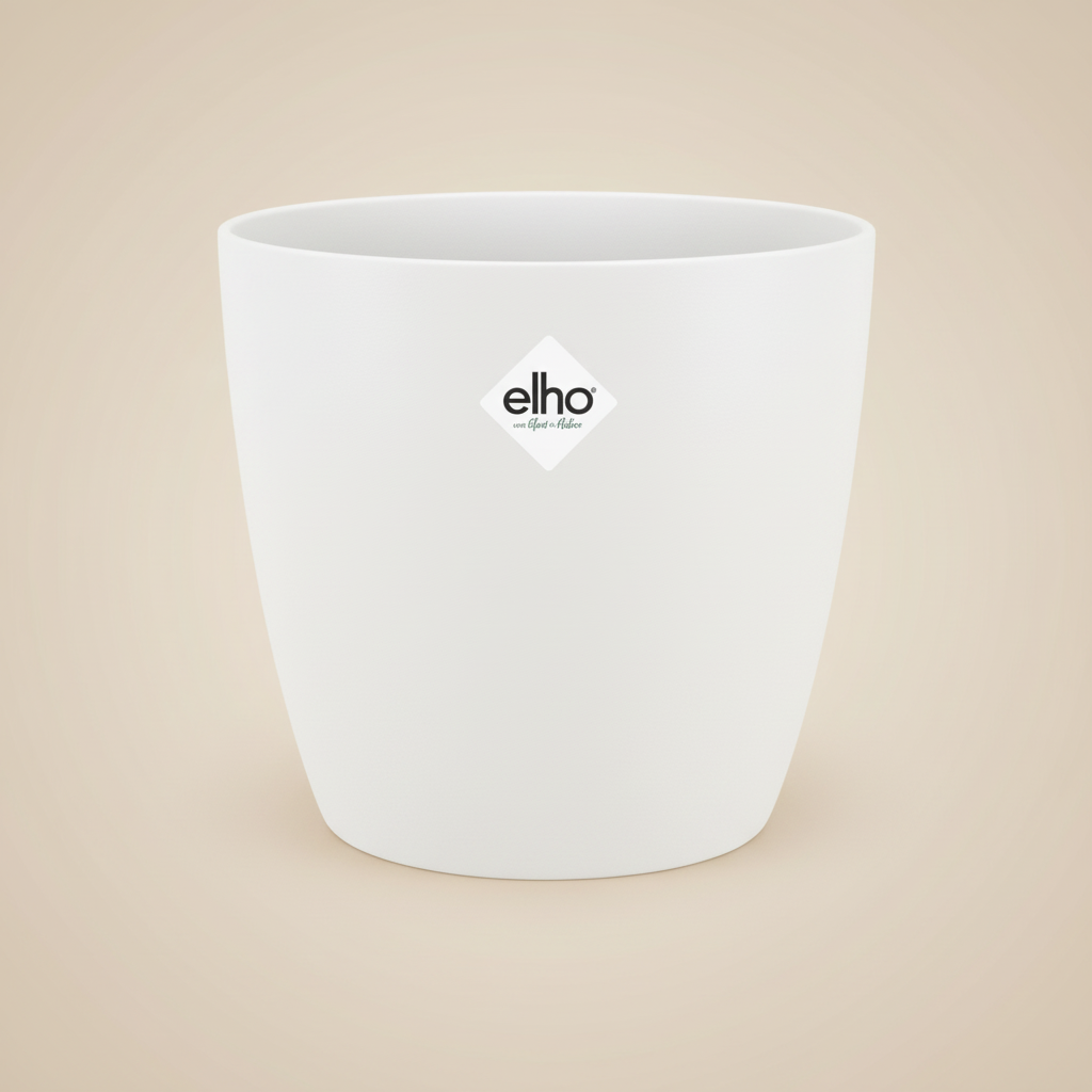 Pot ELHO Brussels rond blanc D25 cm pour plantes d’intérieur