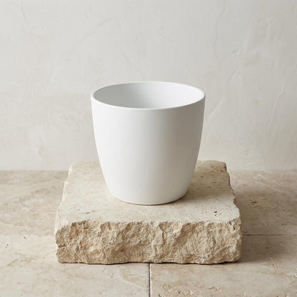 Pot ELHO Brussels rond blanc D25 cm pour plantes d’intérieur