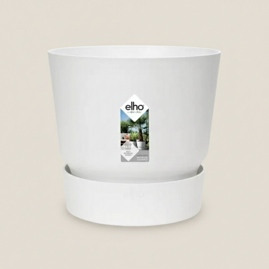Pot Elho Greenville rond blanc mat D20 cm pour plantes d’intérieur