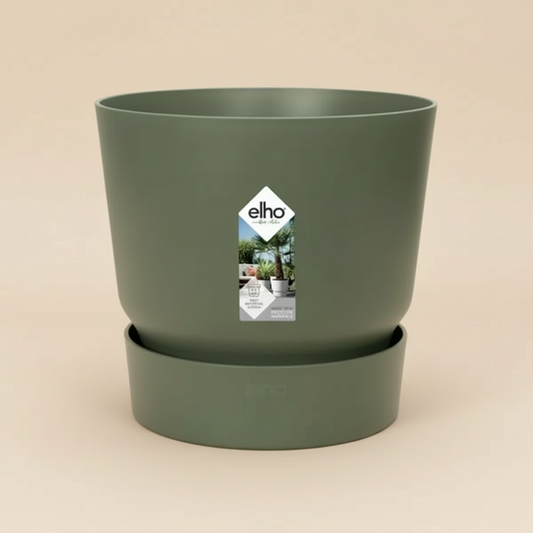 Pot Elho Greenville rond - Vert D20 cm pour plantes d’intérieur