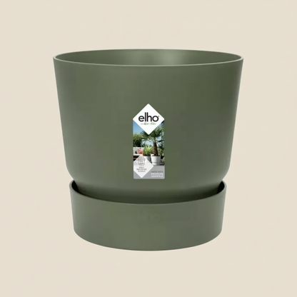 Pot Elho Greenville rond vert D25 cm pour plantes d’intérieur