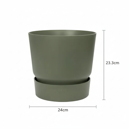 Pot Elho Greenville rond vert D25 cm pour plantes d’intérieur