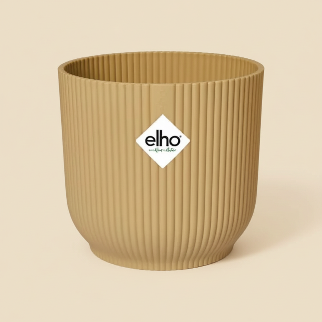 Pot ELHO Vibes Fold jaune pastel D14 cm pour plantes d’intérieur