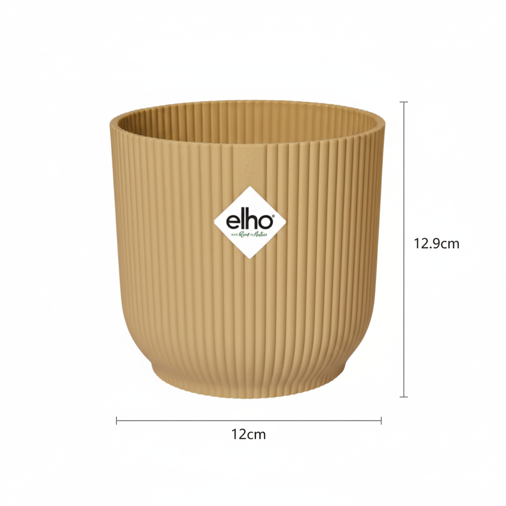 Pot ELHO Vibes Fold jaune pastel D14 cm pour plantes d’intérieur