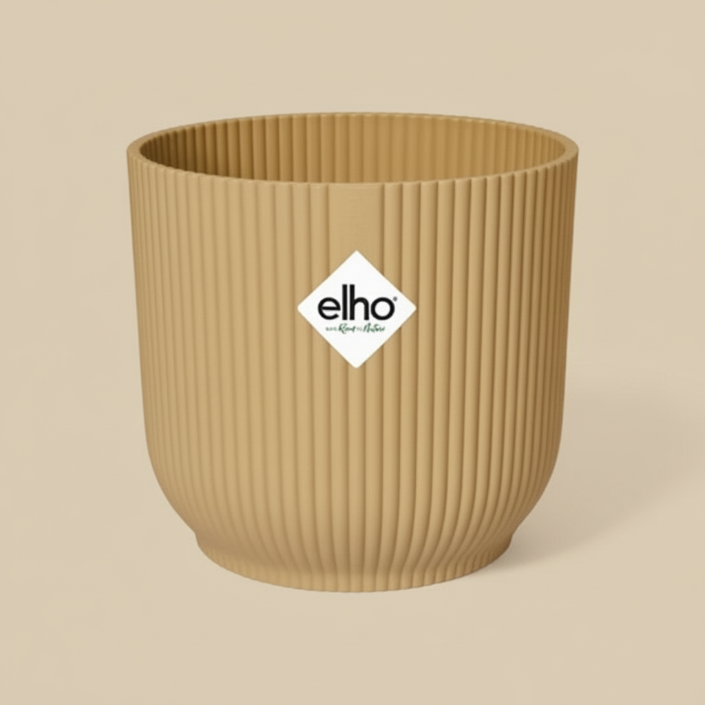 Pot ELHO Vibes Fold jaune pastel D18 cm pour plantes d’intérieur
