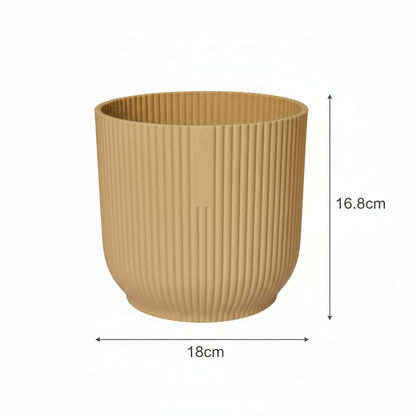 Pot ELHO Vibes Fold jaune pastel D18 cm pour plantes d’intérieur