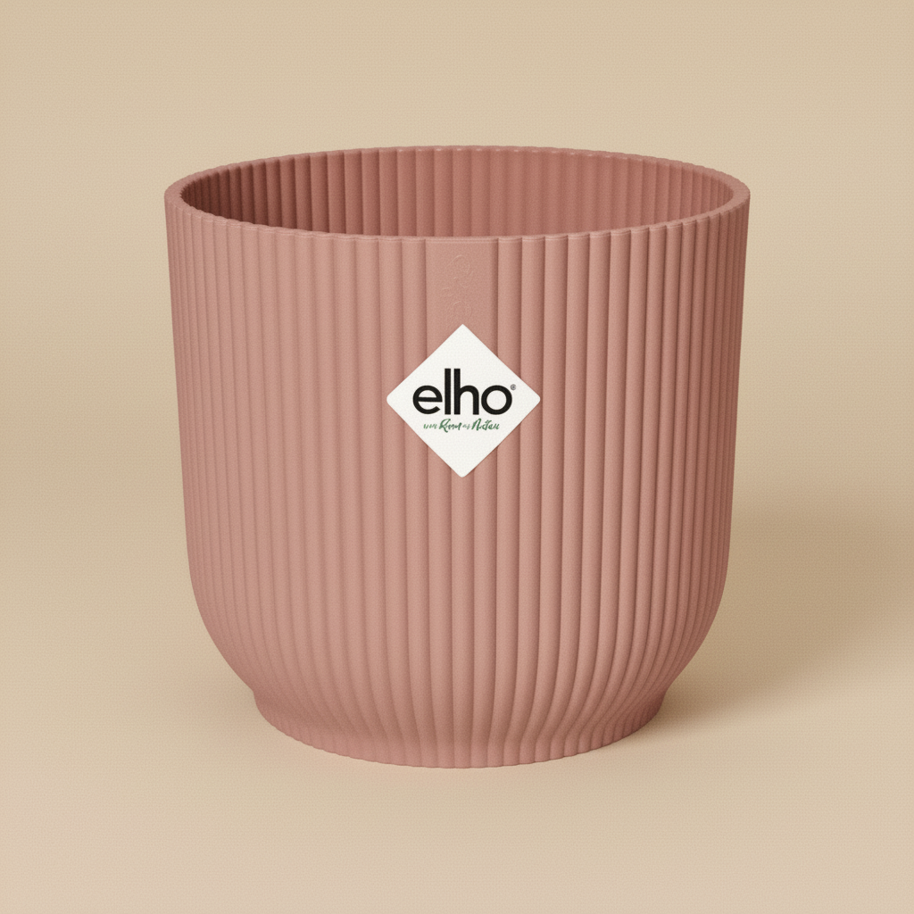 Pot ELHO Vibes Fold rose pastel D14 cm pour plantes d’intérieur