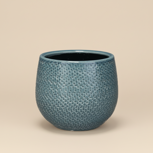 Pot Gabriel Rond bleu D14 cm pour plantes d’intérieur