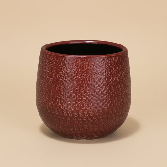 Pot Gabriel Rond bordeaux D14 cm pour plantes d’intérieur