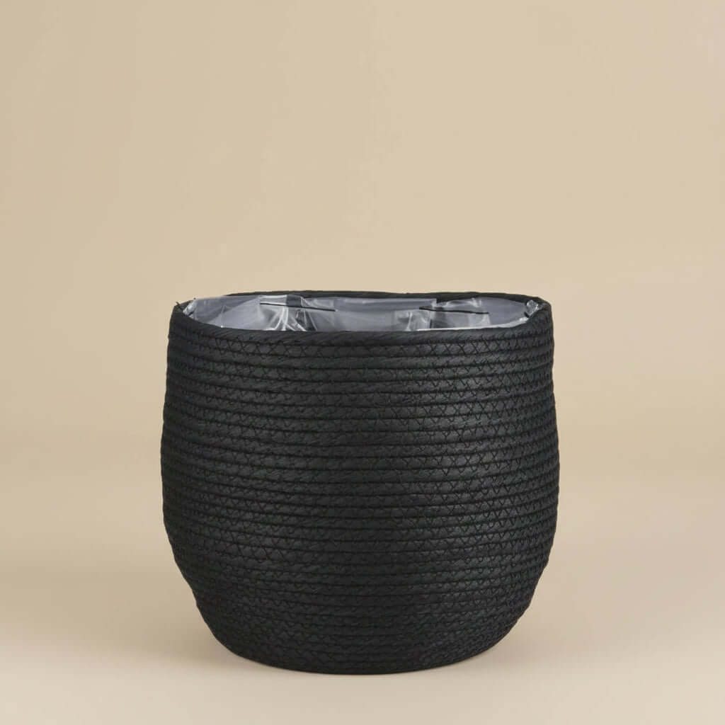 Pot Panier Jorck Noir D26 cm pour plantes et décoration
