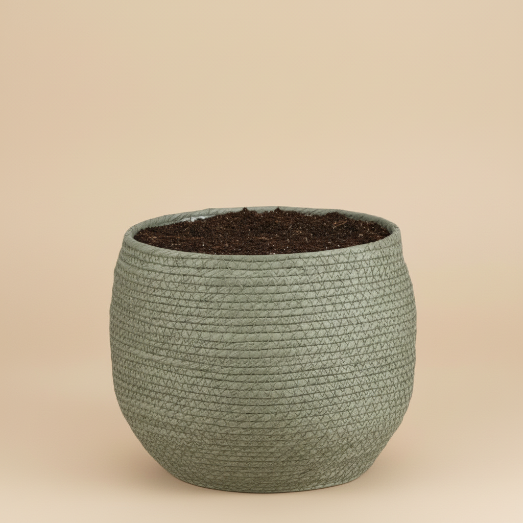 Pot Panier Jorck Vert D26 cm pour plantes et décoration
