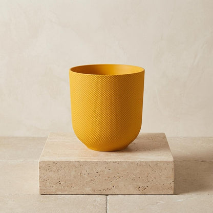 Elho Jazz Round Amber Yellow Pot - D19cm