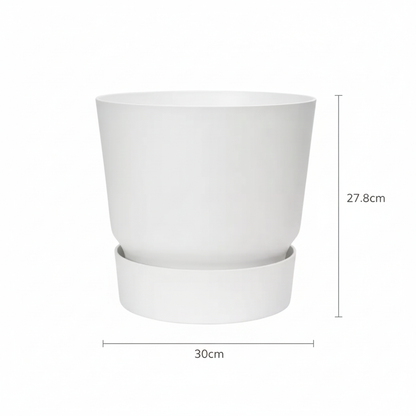 Pot Elho greenville rond Blanc - D30cm