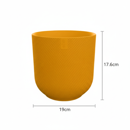 Elho Jazz Round Amber Yellow Pot - D19cm
