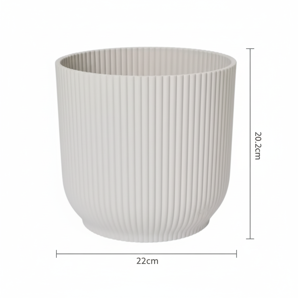 Pot ELHO Vibes Fold blanc mat D22 cm pour plantes d’intérieur
